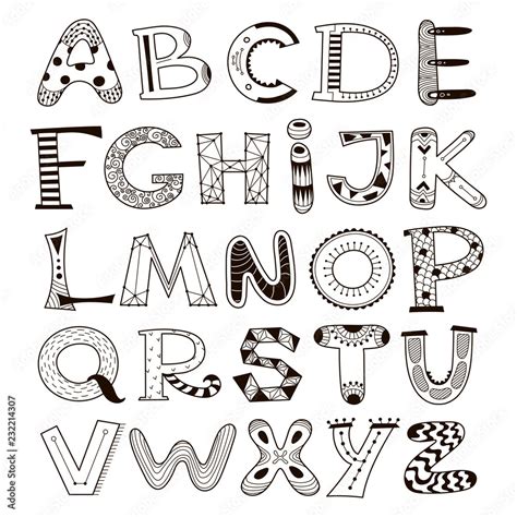 Doodle Letters Alphabet