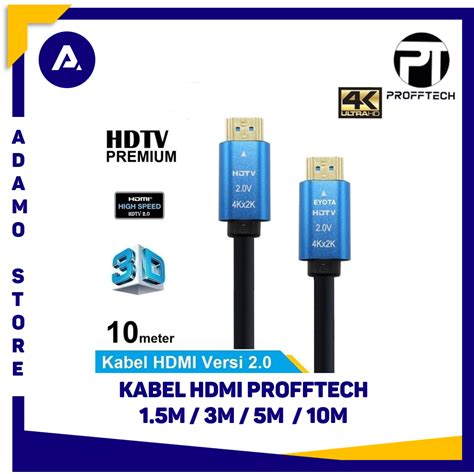 Jual Kabel Hdmi Profftech Male To Male Hdtv K Ultra Hd High Speed