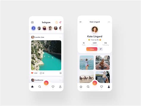 Instagram Redesign Concept Mobile Ver App Development Design