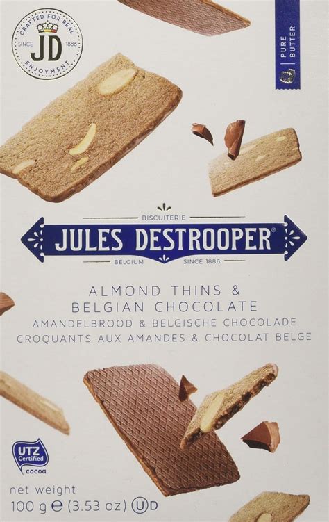 Jules Destrooper Chocolate Almond Thins Box Of Authentic Belgian