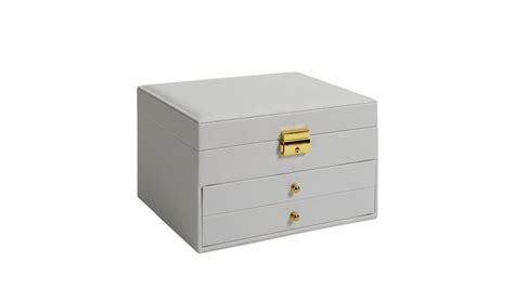 Buy Argos Home Faux Leather Lockable Two Drawer Jewellery Box