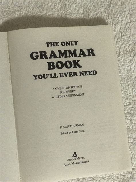 The Only Grammar Book Youll Ever Need By Susan Thurman EBay