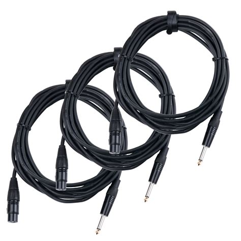 Pronomic Stage Xfj Mikrofonkabel Xlr Klinke M Schwarz Er Set