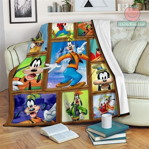 Handmade Cute Goofy Fleece Blanket Disney Characters Cartoon Etsy