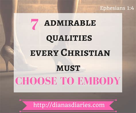 7 Admirable Qualities Every Christian Must Choose To Embody Dianas