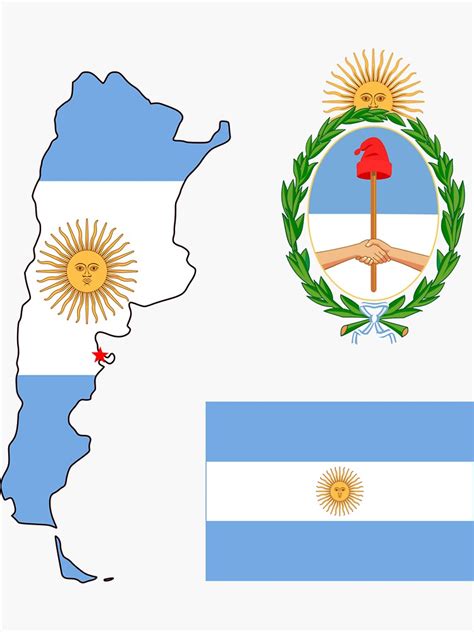 "Argentina Flag Map" Sticker for Sale by lilyandart | Redbubble