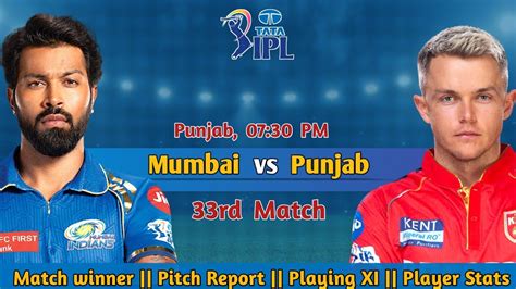 Mi Vs Pbks Ipl 2024 33rd Match Prediction Mumbai Vs Punjab