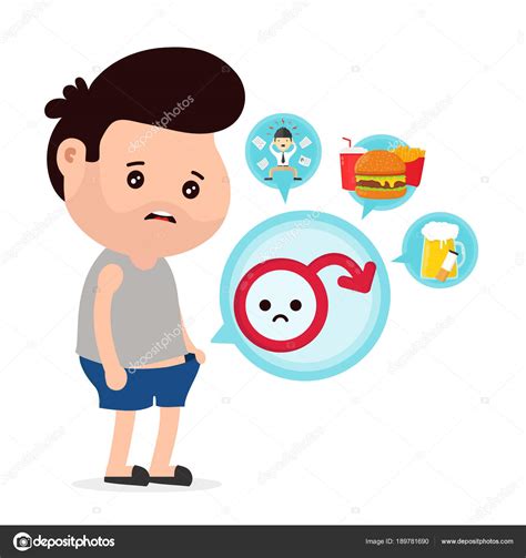 Sad Man With Erectile Dysfunction Looks Stock Vector Image By ©kahovsky