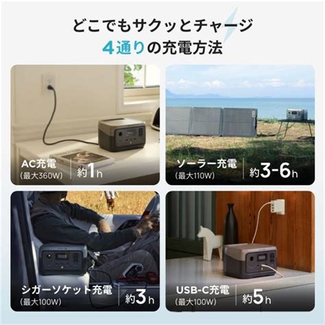 ポータブル電源 River2 リバー2 Zmr600 Jp Ecoflow 山善ビズコム オフィス用品家電屋外家具の通販 山善公式