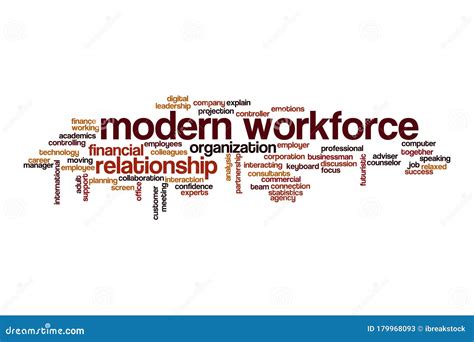 Modern Workforce Word Cloud Concept Stock Illustration Illustration