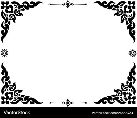 Thai vorner frame Royalty Free Vector Image - VectorStock