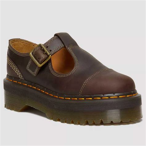 Dr Martens Bethan Arc Platform Mary Jane Shoes In Dark Brown