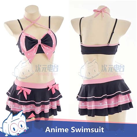 Traje De Ba O De Anime Para Mujer Ba Ador Bonito De Fresa Bikini