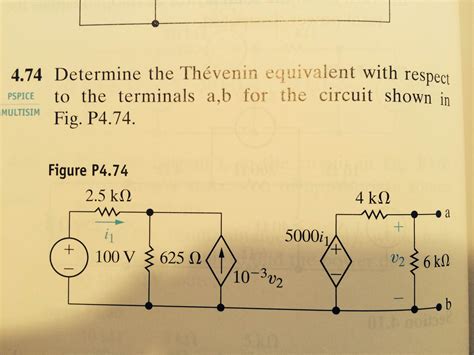 Solved 4 74 Determine The Thevenin Equivalent With Respect Chegg