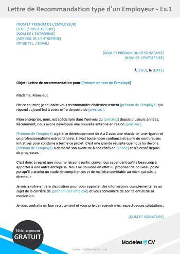 Lettre De Recommandation Type D Un Employeur Exemple Gratuit Cbt The