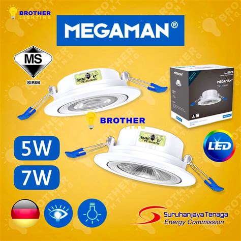 SIRIM MEGAMAN LED Eyeball Downlight 5W 7W Super Bright Energy Saving