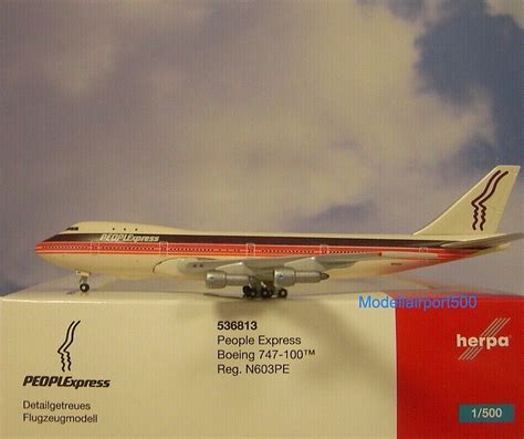 Herpa Wings 1 500 Boeing 747 100 People Express N603PE 536813