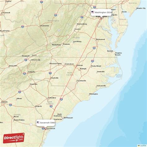 Direct Flights From Washington To Savannah Dca To Sav Non Stop