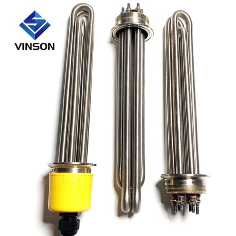 V V Tri Clamp Electric Industrial Immersion Tubular Heater For