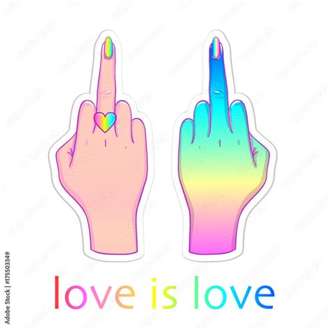 Equal Love Inspirational Gay Pride Poster With Rainbow Spectrum Colors