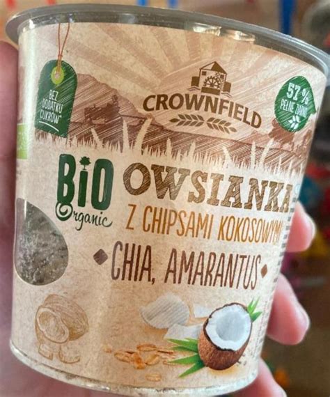 Bio Organic Owsianka Z Chipsami Kokosowymi Chia Amarrantus Crownfield