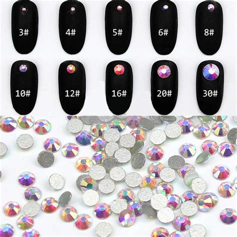 10bagslot Super Glitter Rhinestones Crystal Ab Color Ss3 Ss50 Non