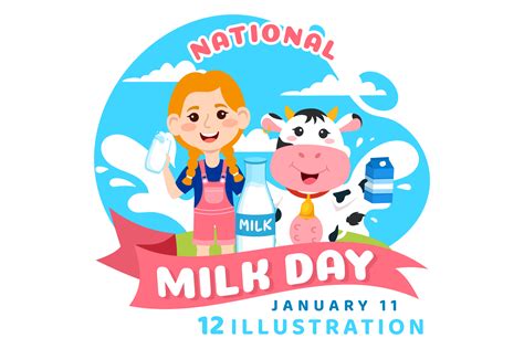 Premium National Milk Day Illustration pack from Food & Drink Illustrations