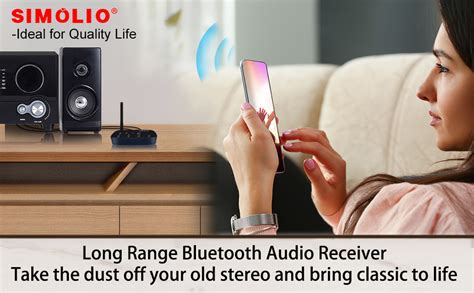 Simolio Long Range Hd Bluetooth Receiver For Home Stereo W Eq Vol