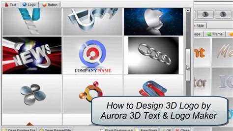 3d Logo Design By Aurora 3d Text And Logo Maker Youtube