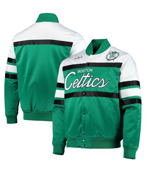 Kelly Green Boston Celtics Hardwood Classics Script Jacket Jackets