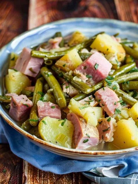 Slow Cooker Green Beans Ham And Potatoes Quick Homemade Recipes