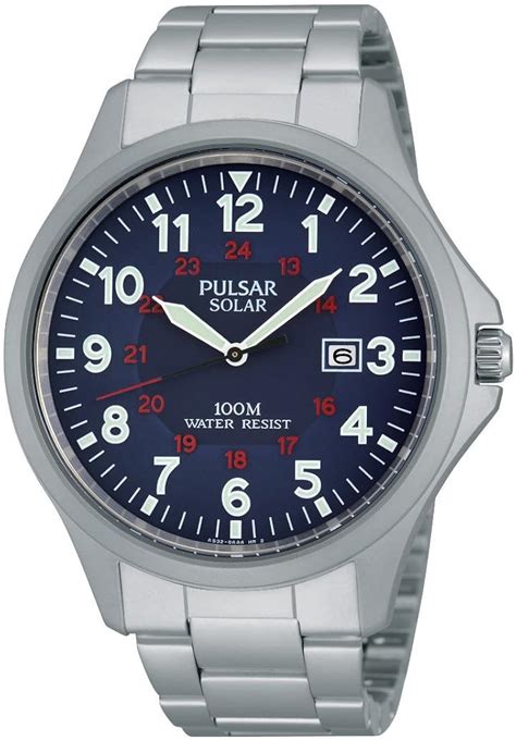 Pulsar Herren Armbanduhr Xl Sport Analog Quarz Edelstahl Px X