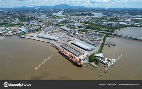 Kuching Malaysia June 2024 Senari Port Pending Terminal Port — Stock ...