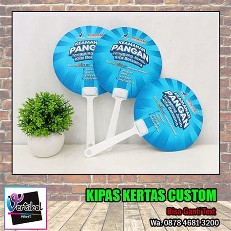 Jual Kipas Tangan Kertas Printing Custom Cetak Promosi Kipas Gagang