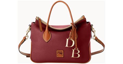 Dooney Bourke Leather Pebble Grain Satchel In Red Lyst