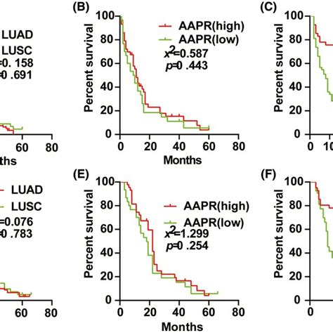 KaplanMeier Analysis Of PFS And OS Stratified By AAPR Level In LUSC