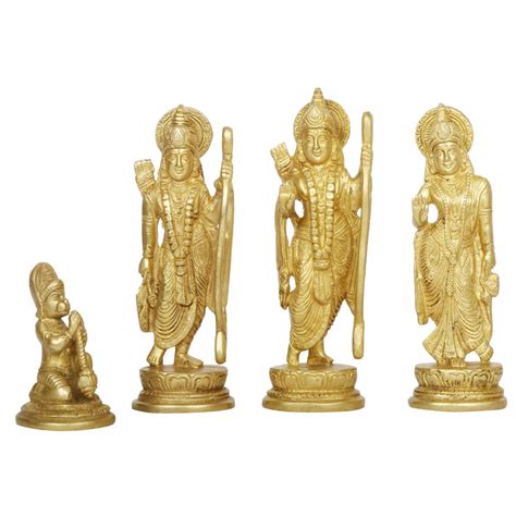 Buy ARTVARKO Ram Sita Laxman Hanuman Statue God Figurine Brass Metal