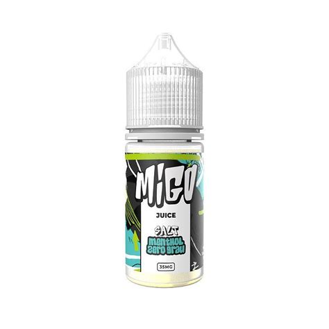 Migu Nic Salt Menthol Zero Grau Melhor Pre O Aqui Na Loja Vape