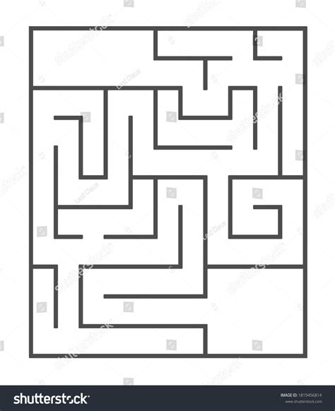 Vector Maze Template Blank Black And White Royalty Free Stock Vector 1819456814