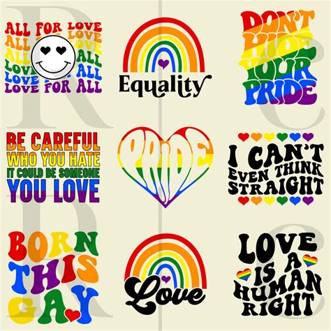 20 LGBTQ SVG Bundle LGBT Svg Pride Svg Gay Pride Svg Lgbt Quotes Svg Rainbow Svg Gay Svg