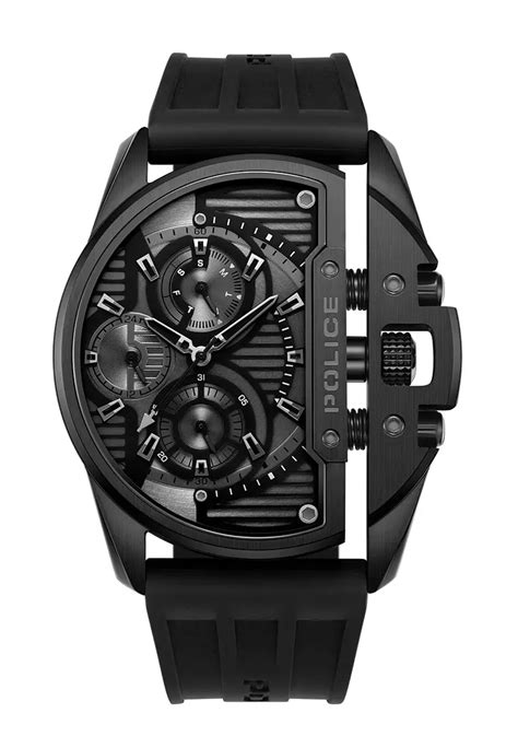 Buy Police Police Daintree Black Rubber Analog Quartz Watch For Men