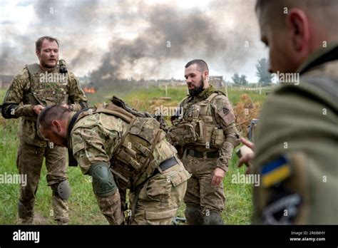 Kiev Ucrania De Junio De Un Simulacro Militar Encabezado