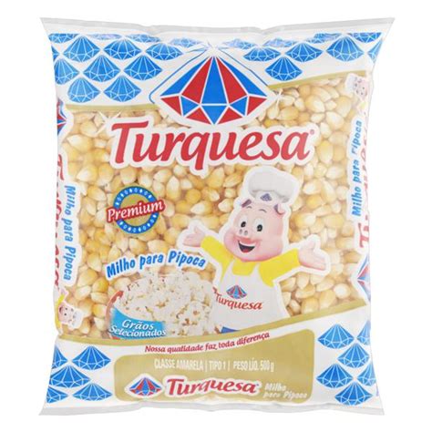 Milho Para Pipoca Tipo 1 Turquesa Premium Pacote 500g Karla Mercado