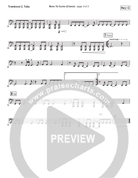 More To Come Choral Anthem Satb Trombone Tuba Sheet Music Pdf