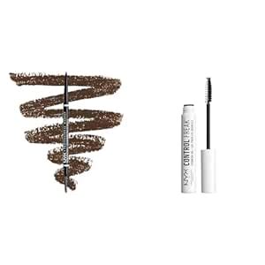 Amazon NYX PROFESSIONAL MAKEUP Micro Brow Pencil Brunette And Control Freak Clear Eyebrow