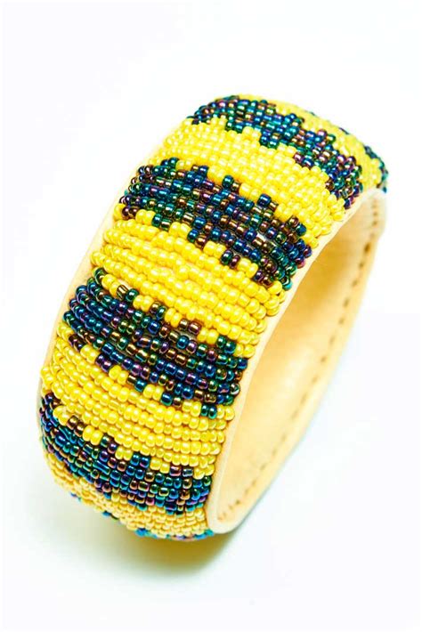 Yellow Bead Bracelet Afrika Color Barcelona