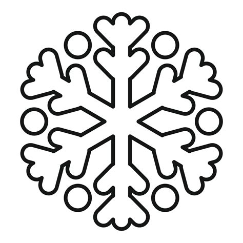 Weather snowflake icon, outline style 14597495 Vector Art at Vecteezy