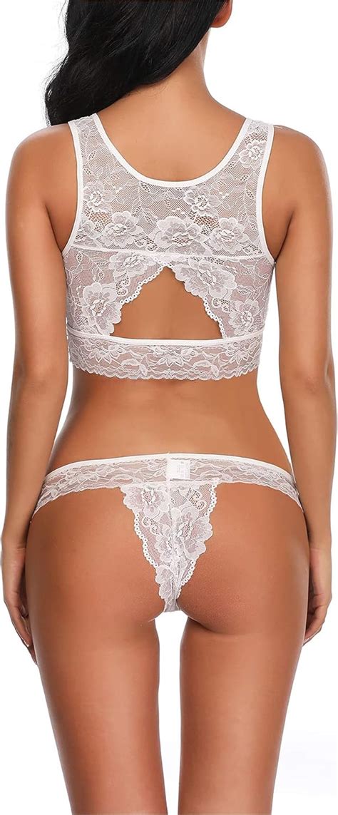 Aranmei Completo Intimo Donna Sexy Lingerie Set Biancheria Del Merletto