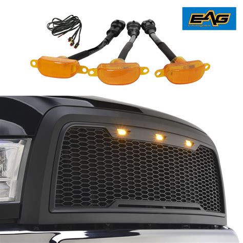 Buy EAG Replacement ABS Upper Grille Front Hood Grill Matte Black