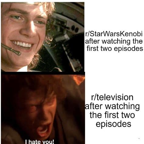 The reactions are like night and day. : r/StarWarsKenobi